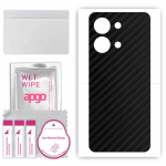 apgo Protective Skin Sticker for the back compatible with OnePlus Nord 3 5G, Wrap Film, Foil, Vinyl - Pattern Carbon Black