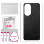 apgo Protective Skin Sticker for the back compatible with Motorola Moto G 5G 2022, Wrap Film, Foil, Vinyl - Pattern Black Honeycomb
