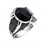 Meeste s&otilde;rmus Retro Rhinestone Inkrusteeritud Meeste Vintage Double Swords Finger Ring Ehted US 12 valge