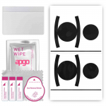 apgo Protective Skin Sticker for the back+sides compatible with Apple AirTag, Full Wrap Film, Foil, Vinyl - Pattern Black Camo