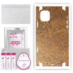 apgo Protective Skin Sticker for the back+sides compatible with Apple iPhone 11, Full Wrap Film, Foil, Vinyl - Pattern Rusty Copper