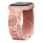 Silikoonrihm Apple Watchi rihma jaoks 49mm 45mm 44mm 42mm 41mm 40mm 40mm Graveeritud lilleline k&auml;ev&otilde;ru iwatch seeria 9 7 ultra 2 se 3 6 8 5 4 For 38mm 40mm 41mm