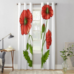 Moodsad aknakardinad moonide lilledega Luksuslikud moodsad kardinad elutuppa magamistuppa k&ouml;&ouml;gi kardinad 135W x 60H(cm) x1