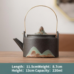 Jaapani stiilis glasuurmaaliga v&auml;rv k&auml;sitsi maalitud m&auml;evarju silmusk&auml;epidemega teekann Kung Fu tee komplekt teekann v&auml;ike &uuml;he teekann White