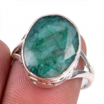 Smaragd(Simuleeritud) V&auml;&auml;riskivi K&auml;sit&ouml;&ouml; 925 Sterlingh&otilde;be Ehted S&otilde;rmus S.7.5 v9j55