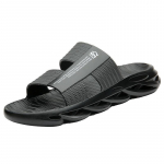 Meeste suvised suured libisemiskindlad deodorant-hingavad sussid kevadpehme tallaga paksu kontsaga rannasussid 45 must