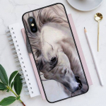 Hobuseloomade maalimise muster Silikoonmust telefoni&uuml;mbris iphone se 5c 6 6s 7 8 plus x xs xr 11 12 13 pro max mini jaoks iphone XS MAX