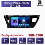 For Toyota Corolla E170 E180 2014-2016 Carplay Android autoraadio GPS-navigatsioon 2din 4+64GB 2+32GB