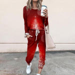 Komplektid naistele 2-osalised &uuml;mara kaelusega pikkade varrukatega s&auml;rgid, n&ouml;&ouml;riga dressip&uuml;ksid taskukomplektid XXXL