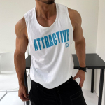 Suvised meeste j&otilde;usaalide tanktopid Fitness Workou Jooksjad Varrukateta T-s&auml;rk Meeste Korvpallitreening Mood Kirjatr&uuml;kk Vest Sport M valge