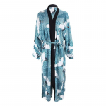 Bohemian Beach kimono kraana tr&uuml;kitud kattekatted ujumisriiete jaoks k&uuml;ljelt l&otilde;hestatud naiste v&ouml;&ouml;ga m&auml;hitud kleidid p&uuml;hade ujumis&uuml;likonnad One Size sinine
