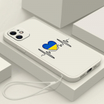 N88 Love disain kaelarihmaga silikoonist sirge servaga telefoni&uuml;mbristega iPhone 15 11 Pro Max jaoks Samsung A54 A13 A14 S23 S24 Ultra S20 FE p&otilde;rutuskindel kate for iPhone 15 Plus