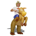 D&eacute;guisement de cow boy &agrave; cheval gonflable costume