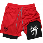 Kahekihilised fitnessip&uuml;ksid Y2K Performance Shorts Meeste Spider Printed GYM Sport Compression Shorts Treening Jooksu Spordip&uuml;ksid XXL