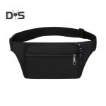 Unisex Fanny Pack telefonikott Elastne reguleeritav v&ouml;&ouml;rihm, mitme kambriga t&otilde;mblukuga suletav &otilde;uekott rattas&otilde;iduks must