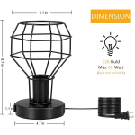 T&ouml;&ouml;stuslik Laualamp V&auml;ike Laualamp USB Laadimispesaga Vintage Lamp Pistikupesaga Magamistoa Elutoa &Ouml;&ouml;kapile 2 Komplekti