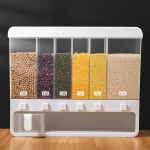 Seinale kinnitatav suletud riisi hoiukarp Teravilja konteiner kuivtoidu dosaator teravilja s&auml;ilituspurk Suure mahutavusega s&auml;ilituskonteiner