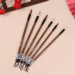 6 tk White Clouds Bamboo Wolf's Hair kirjutamispintsel kalligraafiaharjade jaoks 1 set