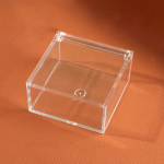 1 tk moe hoiukarbi salvestusekraan tolmukindel l&auml;bipaistev akr&uuml;&uuml;lkarbi kinkekarp, kandiline klapp 6*6*3cm