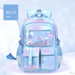 Suure iluv&auml;&auml;rtusega v&auml;rvilised p&otilde;hikoolikotid Moodne kiirliiva printsessi t&uuml;drukute seljakott 2.&ndash;6. klassile, kerge koormust v&auml;hendav raamatukott roosa