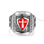 S925 h&otilde;bes&otilde;rmus isikup&auml;rastatud retro must s&otilde;rmus Templar vabam&uuml;&uuml;rlaste s&otilde;rmus 7