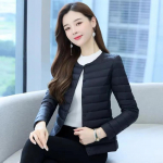 Tugevad kerged sulemantlid naistele talvised o/v-kaelusega tepitud n&ouml;&ouml;biga &uuml;les soe l&uuml;hike sulejope Pehme mugav &otilde;huke l&uuml;hike puffjope 3XL must