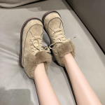 Lumesaapad Naiste talvised pehmed soojad puuvillased kingad Mitmek&uuml;lgsed paelad Libisemisvastased paksu tallaga villased puuvillased kingad 35 must