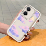 Pehme silikoonist ruudukujulise redeli mustriga telefoni&uuml;mbris, t&auml;ielikult kattev, kaamera p&otilde;rutuskindel kaitse, kummist &uuml;mbris Vivole Vivo S1 tumepunast v&auml;rvi