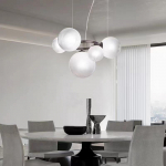 Postmoodne Ringide L&uuml;hter Maagilised Oad Ripatslamp Loov Vintage Klaasist Lamp S&ouml;&ouml;gitoa Tuled 5 headlights valge
