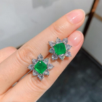 Mood, imitatsioon tuvi verepunane aare k&otilde;rvar&otilde;ngad, naiste, seltskondlik pits, smaragd, simulatsiooniga teemants&otilde;rmus