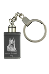 Basque Shepherd Dog, Basque Sheepdog - Crystal key ring with dog photo, illuminated key ring, unique gift by Art-Dog brand