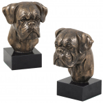 Boxer, German Boxer II - Dog statue, bust on stone base, sculpture, trophy for dog show by Art-Dog brand