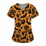 Suures suuruses tr&uuml;kitud Scrub t&ouml;&ouml;vormi topid naiste V-kaelusega l&uuml;hikeste varrukatega l&otilde;busatele T-s&auml;rkidele Taskutega t&ouml;&ouml;riiete T-s&auml;rk XXL