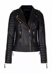 AL KHALID Uus Naiste Must Jope 100% Ehtne Lambanahk Mootorratturi Slim Fit Jope XS must