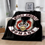 Hells angels logo Prinditud tekk Lastele soe tekk Flanell Pehme Mugav tekk Kodu Reisitekk S&uuml;nnip&auml;evakingitus 30x40in
