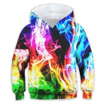 Lastele poistele m&otilde;eldud kapuuts, pikkade varrukatega 3D-prindiga gradientidega lastetopid Mood Iga p&auml;ev siseruumides, &otilde;ues, tavaline kehakinnitus 3&ndash;13 aastat 130CM