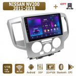 Android Carplay Autoraadio NISSAN NV200 2011-2018 jaoks Multimeediam&auml;ngija Peak Unit Stereo GPS-navigatsioon BT WIFI 4+64GB 1+16GB