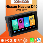 Android Carplay autoraadio Nissan Navara D40 2005-2010 jaoks Multimeediam&auml;ngija Peaseade Stereo GPS-navigatsioon BT WIFI 2+32GB 2+32GB
