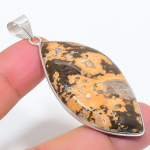 Natural Ocean Jasper Gemstone 925 Sterling Silver Jewelry Pendant 2.29 l8l62