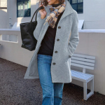 Naiste villased kahekordsed mantlid vabaaja krae fliisvoodriga jope &uuml;ler&otilde;ivad L sinine