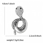 Vintage sulamist Rhinestone Snake Stiling Pross Punk Hip Hop Meeste ja Naiste &uuml;likond Kardigan Korsa Aksessuaarid Pin