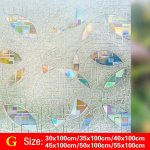 1rulli kodukaunistusega kleebis Peitsitud privaatsusakna klaaskile 3D dekoratiivsed isekleepuvad kleebised 30x100cm