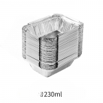 Plekkfooliumist kast, grill, spetsiaalne paks ristk&uuml;likukujuline plekkfooliumist aluskauss kaasav&otilde;etav kaubanduslik k&uuml;psetus &uuml;hekordne alumiiniumfooliumist pakkekarp 230ML 13*10*4CM