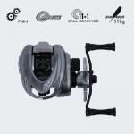 2024. aasta t&auml;iustatud s&ouml;&ouml;dap&uuml;&uuml;girull Ultralight Carbon 11+1 t&auml;ppislaagrid 7.8:1 High Speed ​​Ratio HS Ratio H&uuml;briidkeraamilised laagrid Topeltpooliga Left