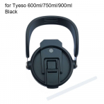 Pritsmekaitse tassi kork PVC tihenduskaaned pudelikaas Tyeso 600/750/900/1050/1200 ml pudelile black for 600/750/900ml