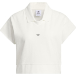 Adidas Originals &Uuml;hev&auml;rviline Polo S&auml;rk Logoga Spordipolo L&uuml;hikeste Varrukatega Naiste Topp Han-Jade-White IJ5224 S