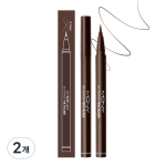 McQueen New York waterproof pen eyeliner 0.6g, deep brown, 2 pcs. black