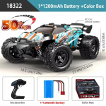 Uus Rc Car 75km/h 1/16 Off Road 4WD LED-esituledega 2,4G veekindel harjadeta mootoriga RC monster truck t&auml;iskasvanutele ja lastele m&auml;nguasja kinkemudel 18322 50KM-H Box