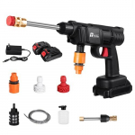 2000W 90bar k&otilde;rgsurve autopesuri veep&uuml;stolid kaasaskantav juhtmeta survega autopesumasina puhasti reguleeritav otsik 2*Batteries