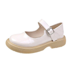 Retro Briti Stiilis Naiste Nahast Kingad Pandlaga Platvorm Vabaaja Kingad Lolita Stiil &Uuml;mar Nina Naiste Mary Jane Kingad Zapatos Mujer 35 beež